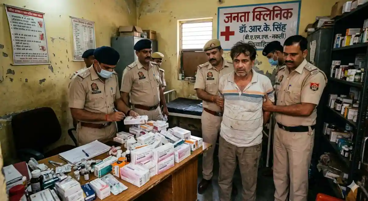 फरीदाबाद की जनता कॉलोनी में फर्जी क्लीनिक पर छापा, बिना डिग्री डॉक्टर गिरफ्तार, भारी मात्रा में MTP किट बरामद